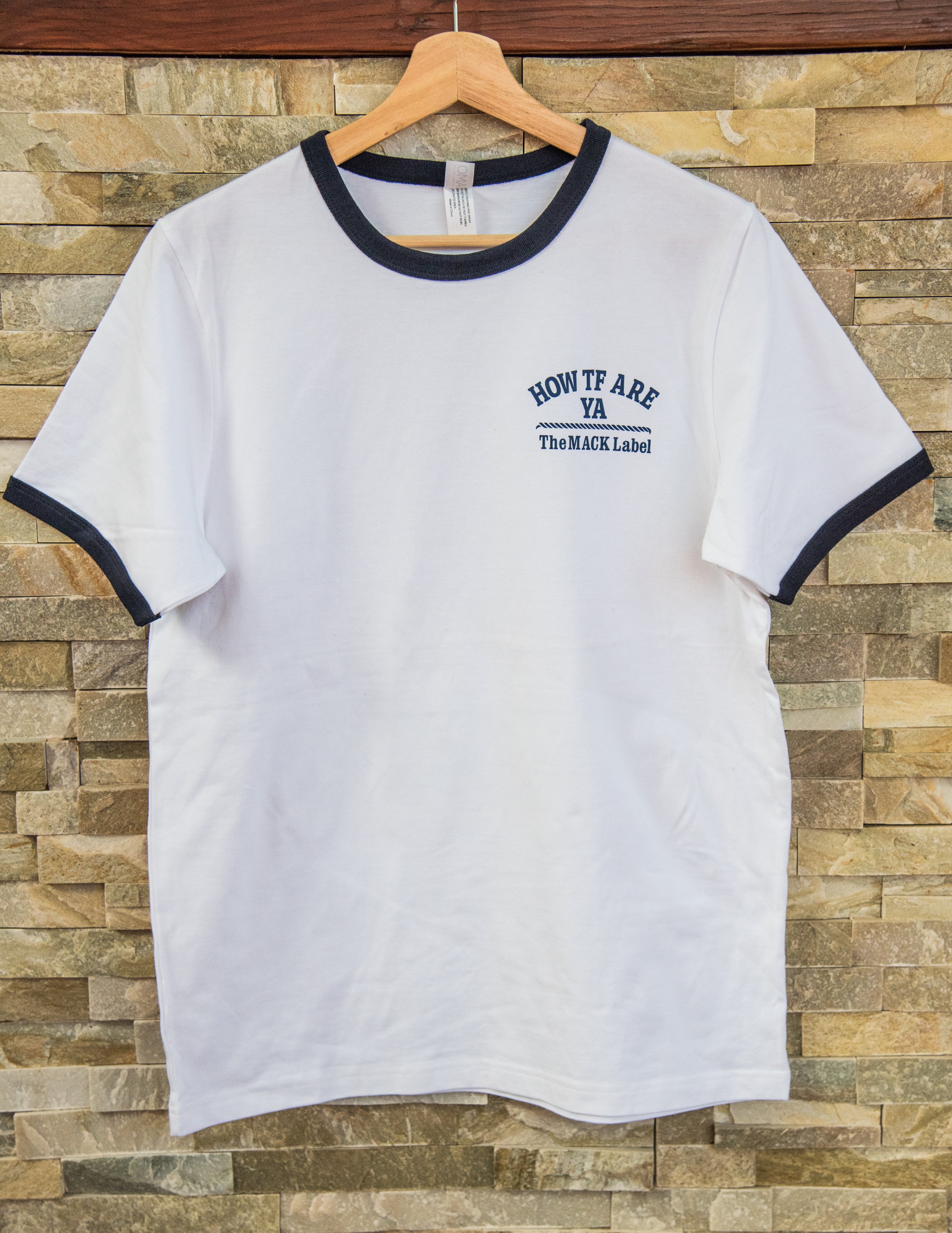 The MACK Ringer tee (white with blue trim)