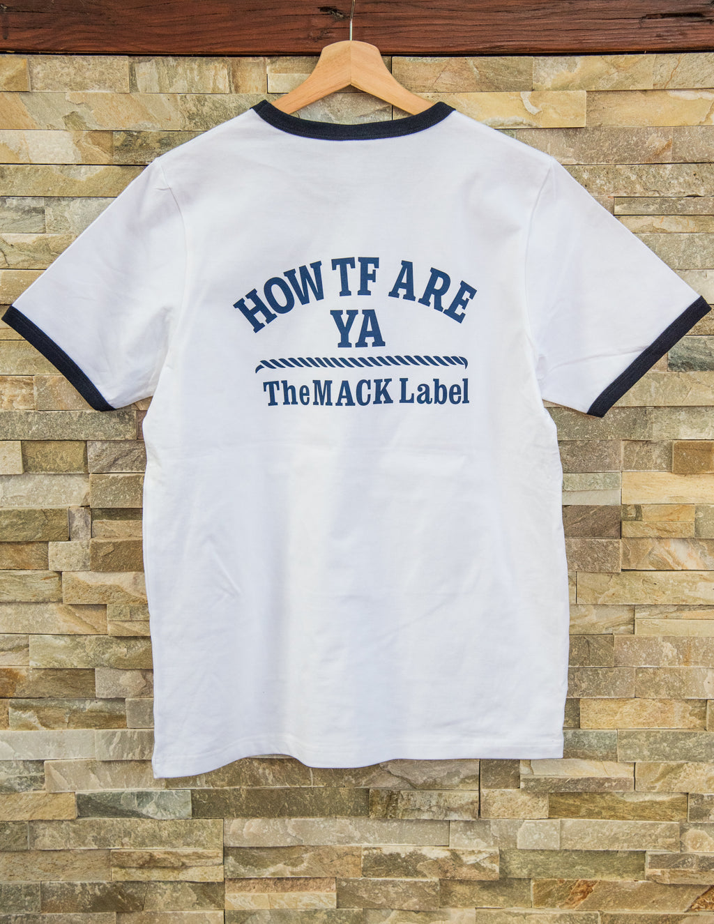 The MACK Ringer tee (white with blue trim)