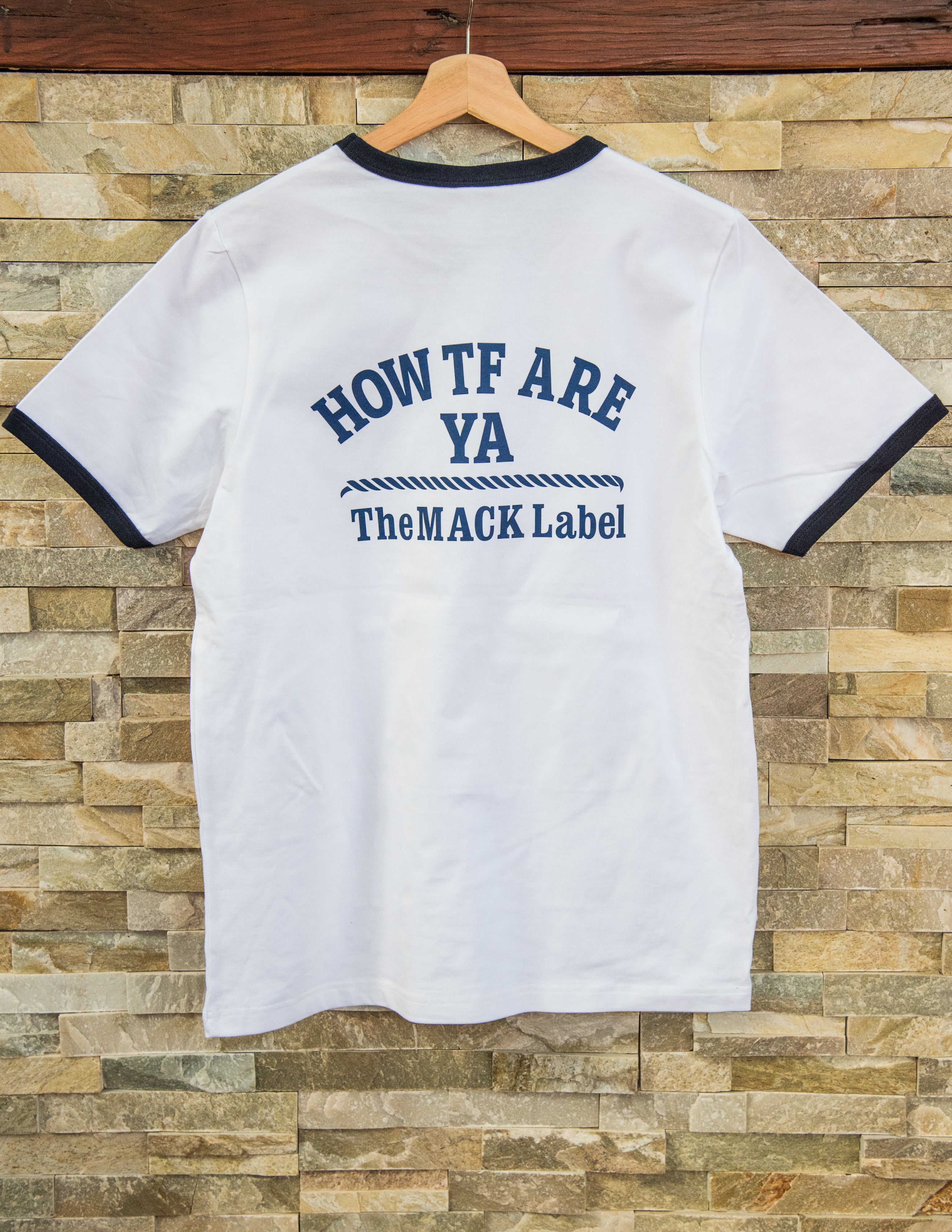 The MACK Ringer tee (white with blue trim)