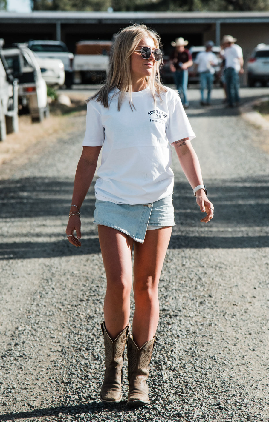 The Mack Tee (White and black)