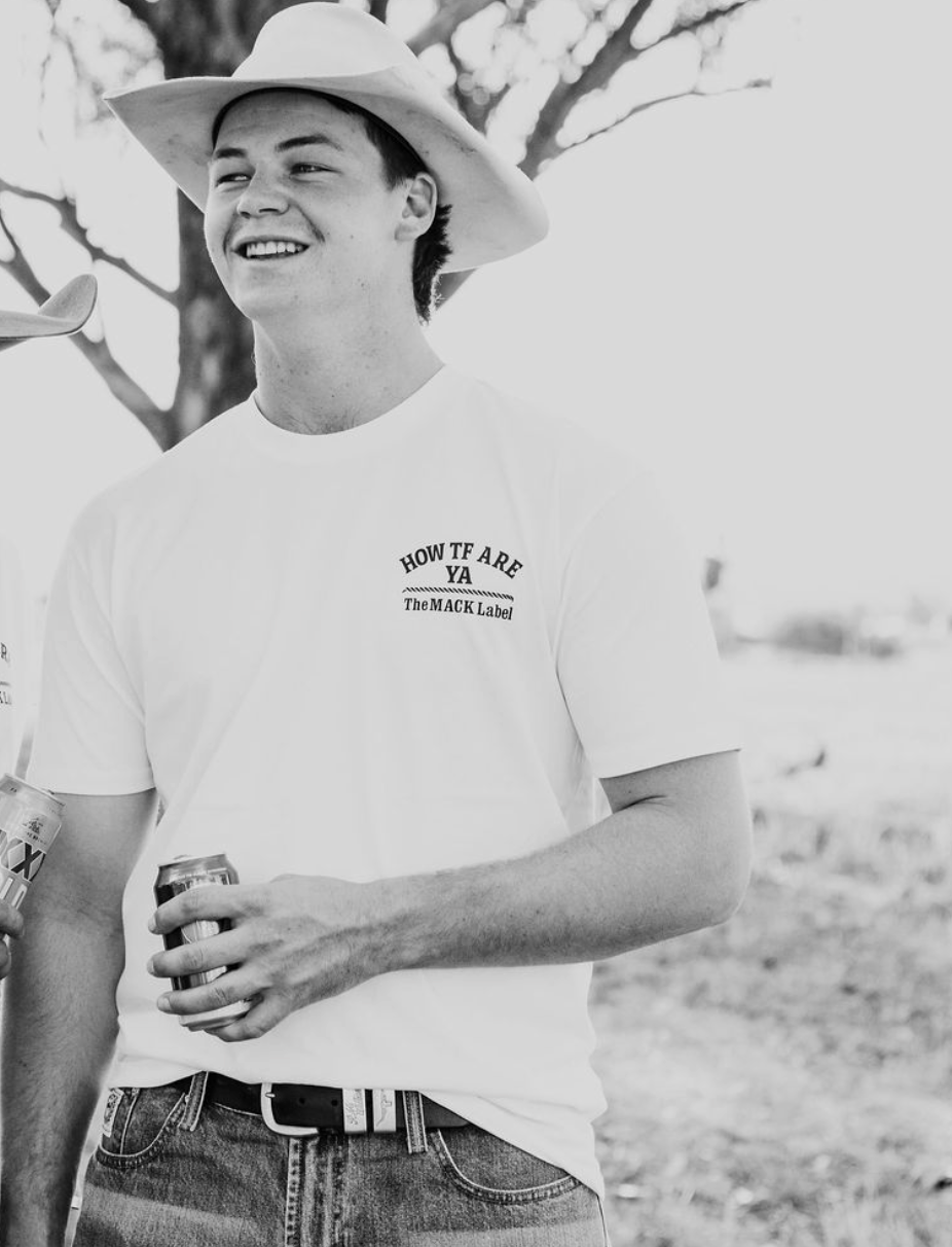 The Mack Tee (White and black)